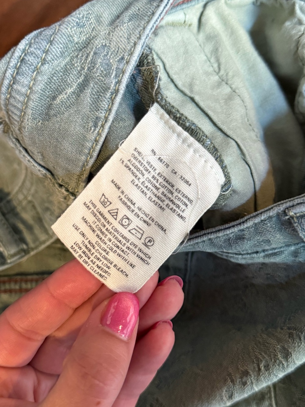 Anthropologie The Wanderer Burnout Print Denim size 27 - Picture 6 of 6